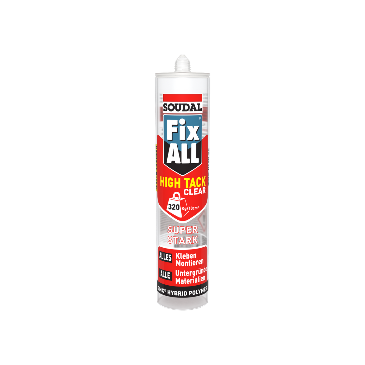 glue4you Soudal Fix All High Tack Clear Montagekleber in der Kartusche für extrem starke und transparente Verklebungen