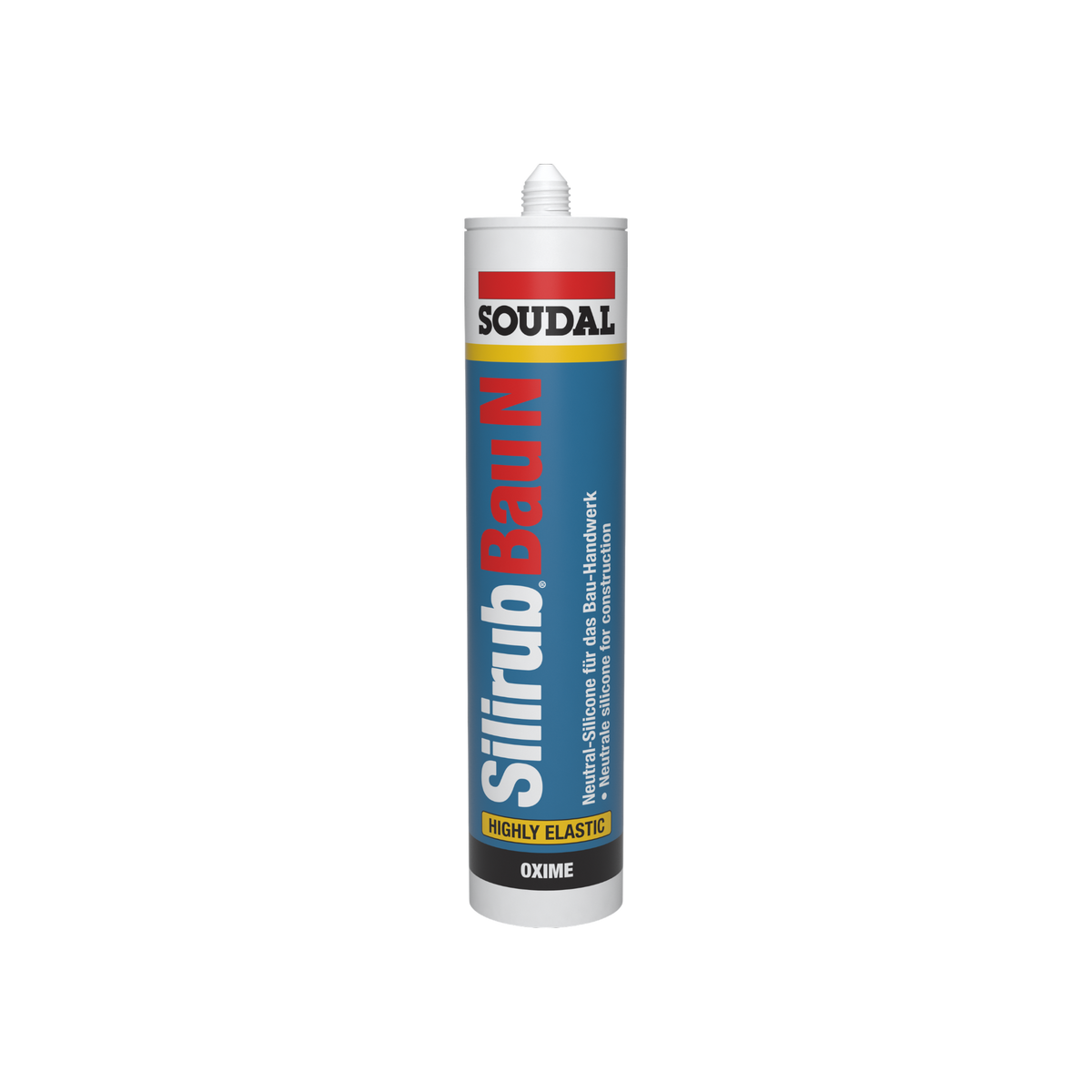 glue4you SOUDAL Silirub Bau N neutrales Silikon in der 300 ml Kartusche für professionelle Bauabdichtungen