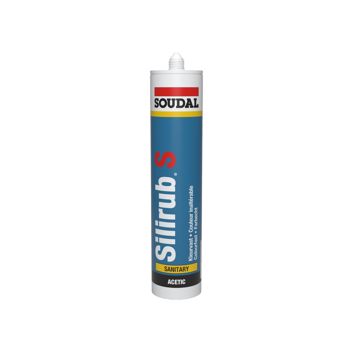 glue4you SOUDAL Silirub S Sanitär-Silikon-Dichtstoff in einer 300 ml Kartusche für Feuchträume
