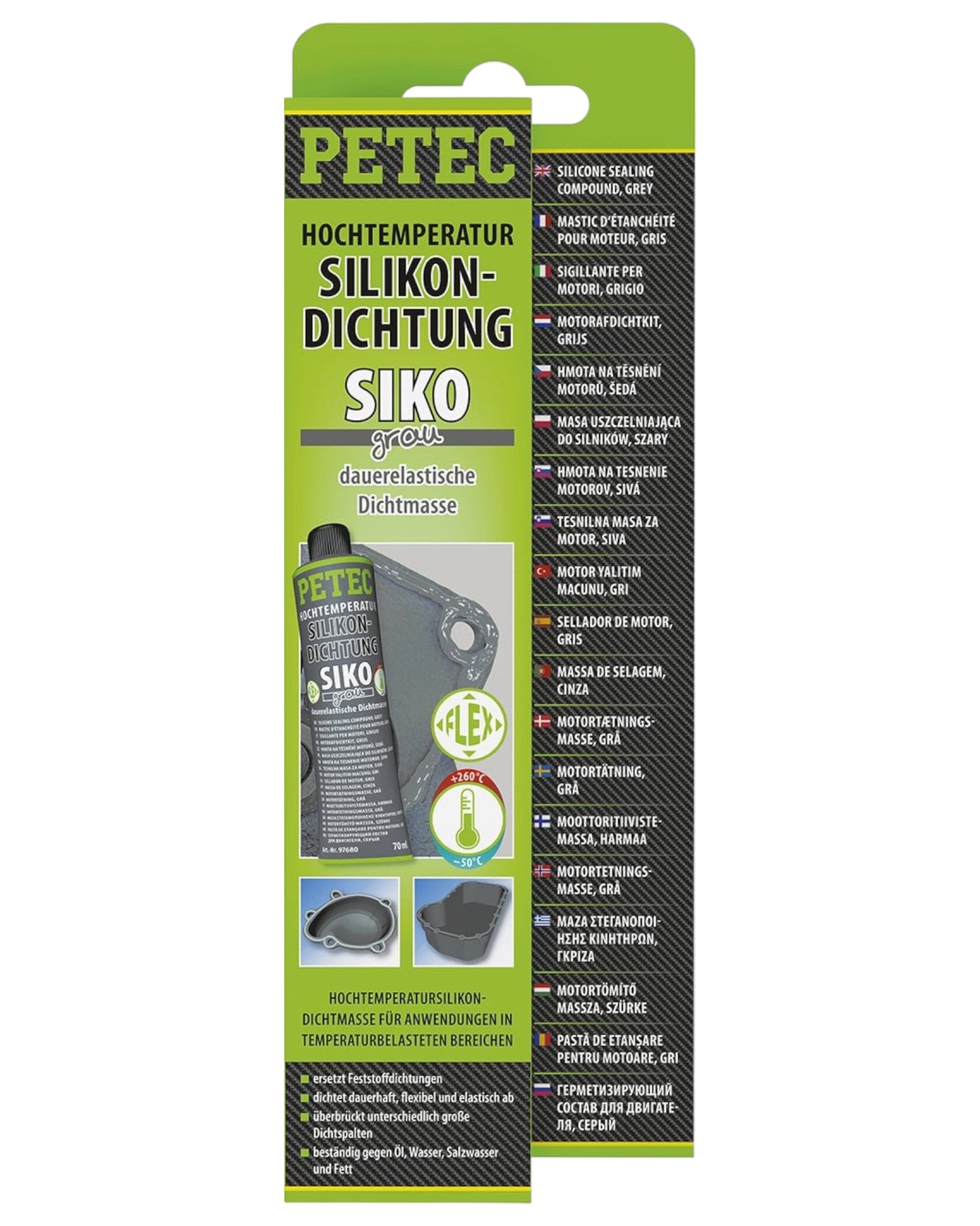 Hochtemperatur - Silikondichtung, SIKO grau - glue4you