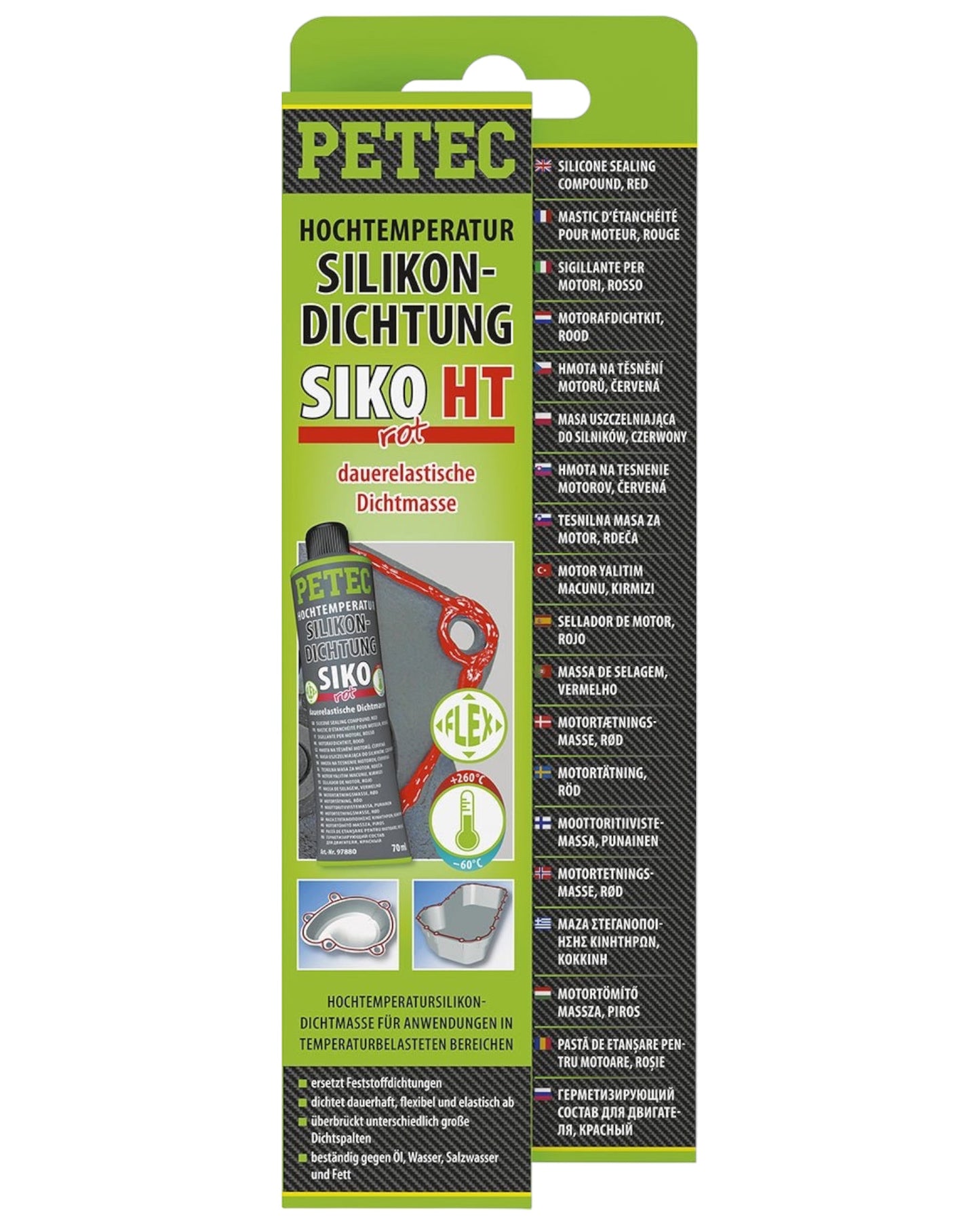 Hochtemperatur - Silikondichtung, SIKO rot - glue4you