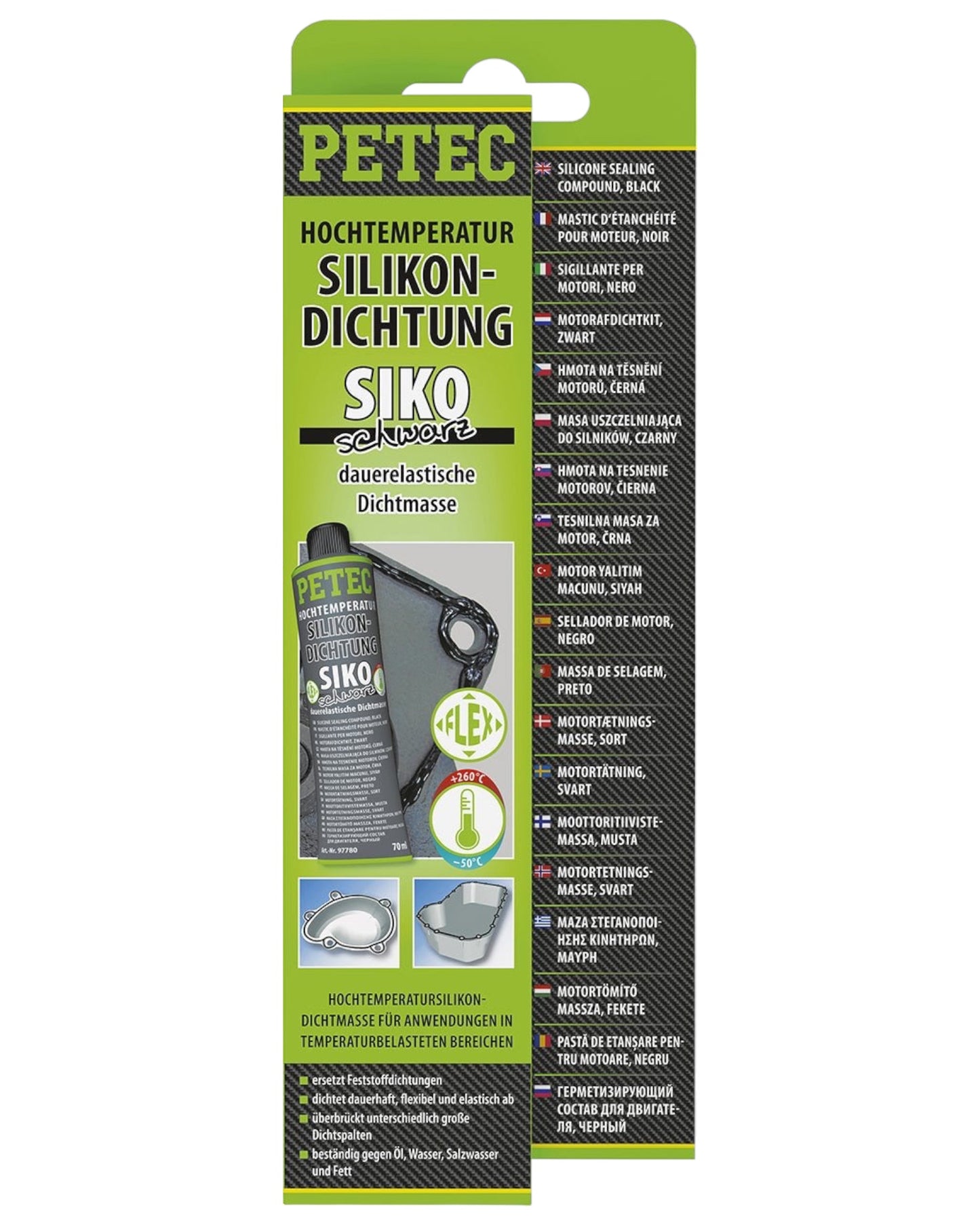 Hochtemperatur - Silikondichtung, SIKO schwarz - glue4you