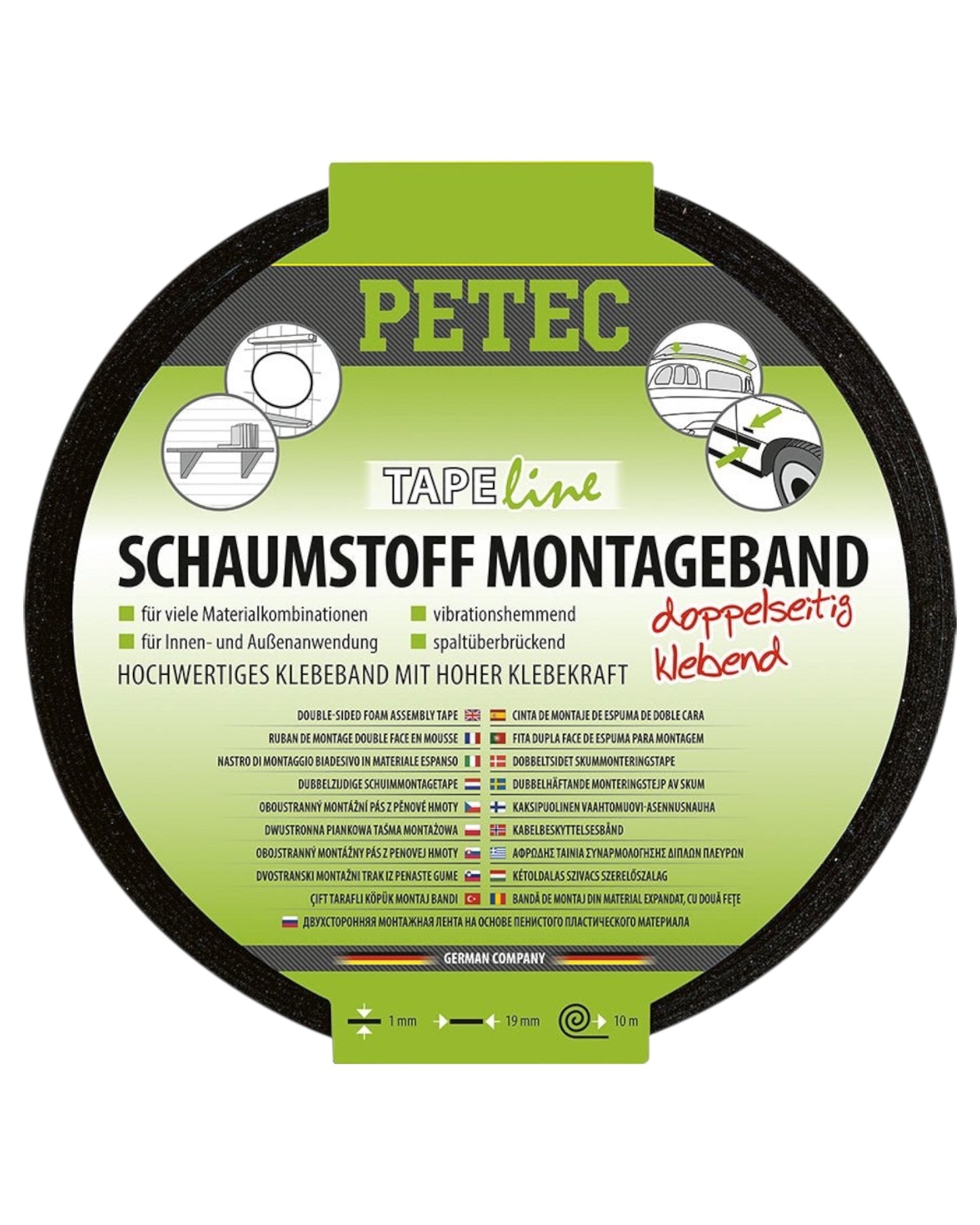 Schaumstoff - Montageband schwarz - glue4you