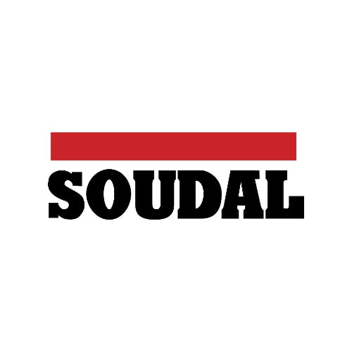 Das Bild zeigt das offizielle SOUDAL Logo, das durch seine klare, kraftvolle Gestaltung auffällt. Der Markenname „SOUDAL“ ist in fetten, schwarzen Großbuchstaben geschrieben und wird durch einen markanten roten Balken oberhalb der Schrift hervorgehoben. Die Kombination aus Rot, Schwarz und Weiß sorgt für eine starke visuelle Präsenz und hohe Wiedererkennung. SOUDAL ist eine international bekannte Marke für Dichtstoffe, Klebstoffe, PU-Schäume und Bauchemie-Produkte.