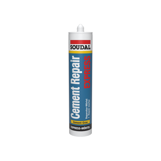 glue4you Soudal Cement Repair Express Reparaturmörtel in der 300 ml Kartusche für Beton und Mauerwerk