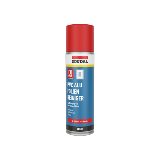 glue4you Soudal PVC Alu Folien Reiniger Spray in 300ml Dose zur Pflege von folierten Fenster- und Türoberflächen