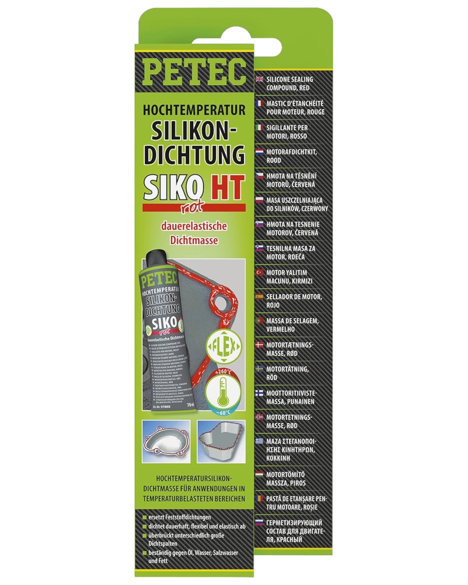 Hochtemperatur - Silikondichtung, SIKO rot - glue4you